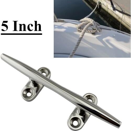 Heavy Duty Boat Hollow Base Cleat 5 inch Stainless Steel Marine hollow open base cleats for yacht boats marine hardware