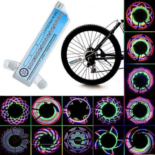 Bicycle Motorcycle Bike Tyre Tire Wheel Lights 32 LED Flash Spoke Light Lamp Outdoor Cycling Lights For 24 Inches Wheel Bicycle