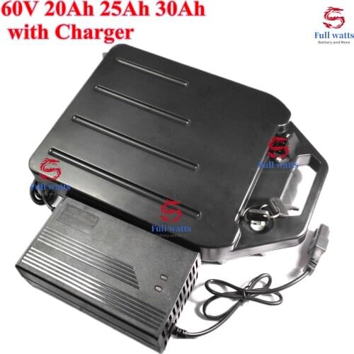Waterproof 60V 30Ah Lithium Ion Battery 60v 20Ah 25Ah for 3000W Two Wheel Foldable Citycoco X7 X8 X9 Scooter + 3A Charger