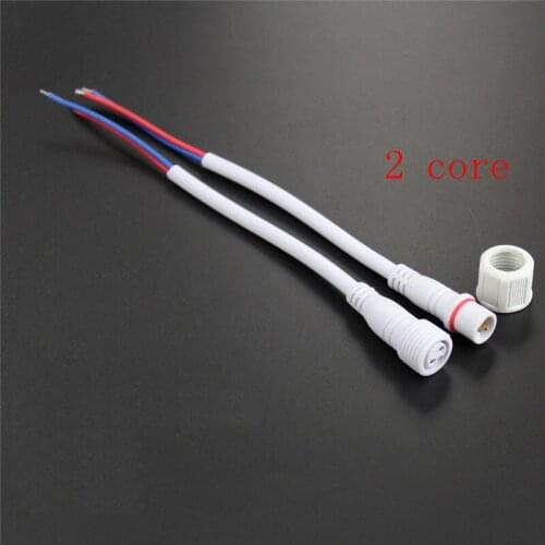 Waterproof plug male and female docking waterproof connector LED lighting 2-pin 3-pin 4-pin fast wire connector cable