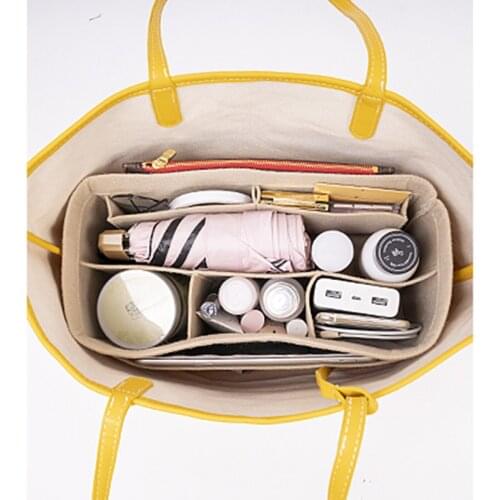 For Dog teeth Felt Insert Bag Organizer Makeup Handbag Organizer Travel Inner Portable Cosmetic Original Organize Bags 2021 new