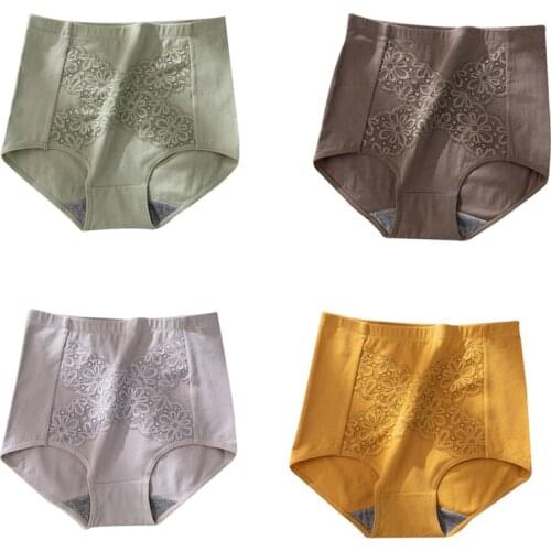 ATOXY Women High Waist Cotton Panties Sexy Briefs Underwear Body Shaper Breathable Comfort Female Intimates Plus Size L-5XL