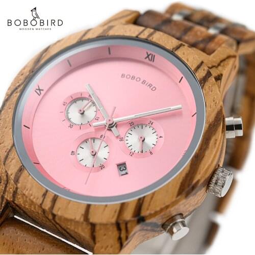 Bobo Bird Woman Watch Wrist Ladies Watch For Women Luminous Quartz Wristwatch Wood Luxury Ladies Timepiece Female 2020 Clock