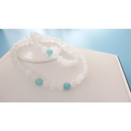 Beads Stone Bracelet Natural Lengthen multiple loops Crystal Bracelet Women 8mm Round Charms Bracelets For Women