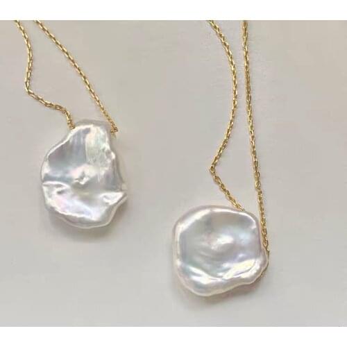 Flora Design Charm Pendant With Baroque Freshwater Pearl Necklace For Women Jewelry Gifts