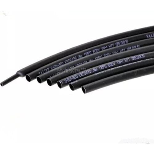 5 METER/LOT BLACK 1mm 1.5mm 2mm 2.5mm 3mm 3.5mm 4mm 5mm 6mm Heat Shrink Tubing Tube