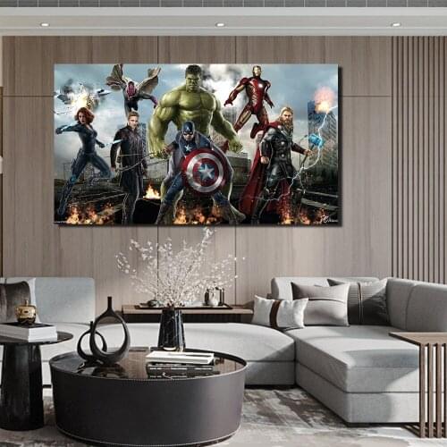 5D Diamond Painting Marvel Avengers Movie Poster Captain America Hulk Iron Man Thor Wall Art Print Picture Gift Room Decoration