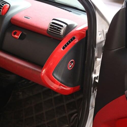 Car The Center Console Both Ends Decorative Strip Accessories Shell Car Styling Refit Accessories for Mercedes SMART 451 Fortwo