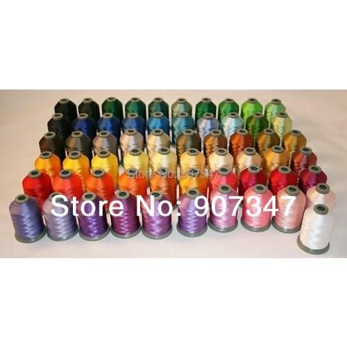 Free shipping gift thread 61 assorted Brother color embroidery thread + 25 colored prewound bobbin size A