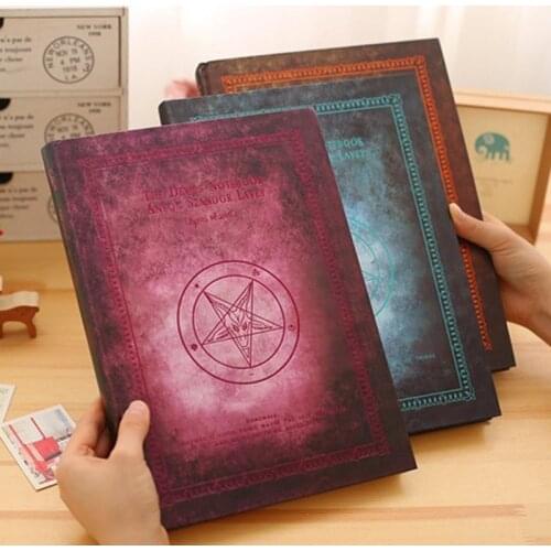 A4 Drawing Book Vintage Blank Notebook Thickening Notepad Sketch Book Doodle Book Magic Book