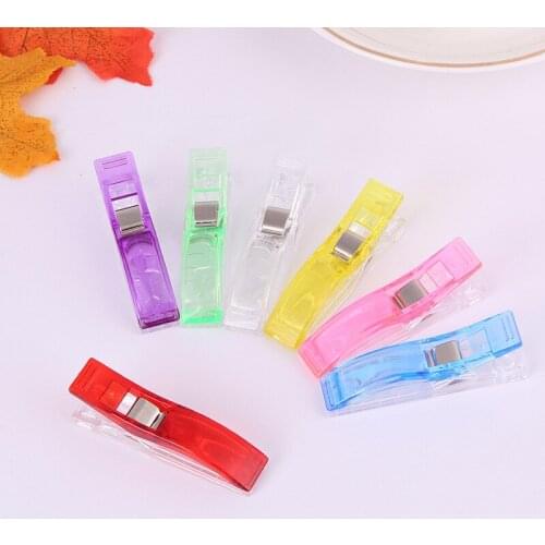 50pcs Plastic Large Sewing Clip Holder Patchwork Hemming DIY Fabric Quilting Craft Sewing Knitting Suspender Clip Accessories