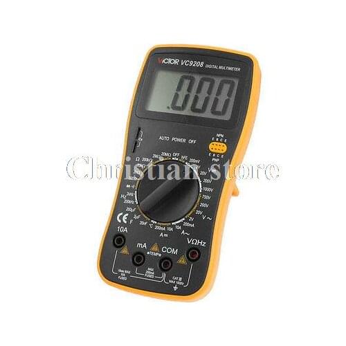 Plastic Housing LCD Display Volt Amp Ohm Meter VC9208 Digital Mulitmeter