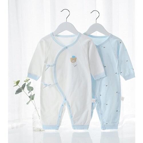 Spring Autumn Newborn Baby Romper Soild Color Baby Clothes Girl Rompers Cotton Jumpsuit Baby Half Sleeve Infant Boys Romper