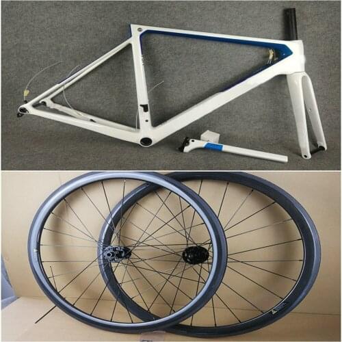 Disc brake V3RS Road Carbon Frames White and Carbon 38mm Disc hub Wheelset