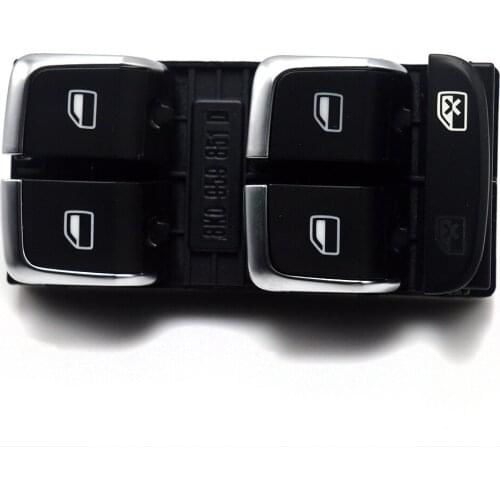 For AUDI A4 S4 Q5 B8 Allroad A5 S5 8KD959851A 8K0 959 851D Chrome Driver Side Electric Master Window Control Button Switches