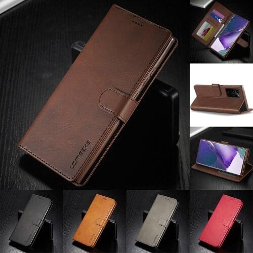 For Samsung Galaxy Note 20 Ultra Note 10 Plus Note 9 8 Flip Cover PU Leather Case Wallet Flip Cover Cases for Galaxy Note 20 5G
