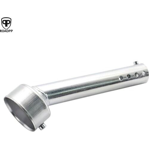 ROAOPP Motorcycle Can DB Killer Silencer Noise Sound Eliminator Exhaust Adjustable Muffler Silencer Chrome 48mm