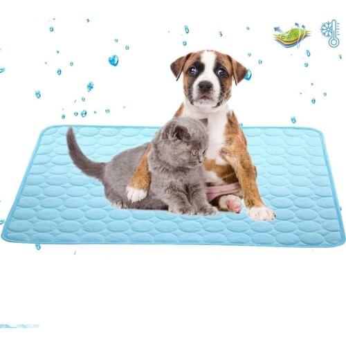 Dog Mat Cooling Summer Pad Mat For Dogs Cat Blanket Sofa Breathable Pet Dog Bed Summer Washable For Small Medium Large Dogs Car