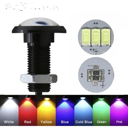 Auto Lamps 1pcs Eagle Eye LED Car Light Daytime Running Lights DRL For Motorcycle For Car Parking Singal 12v 24v 18mm 23mm