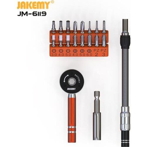 Mini Multifunctional quick ratchet wrench 19-IN-1 Screwdriver Set CR-V Quick fall wrench Tools for Repair A Set of Wrench