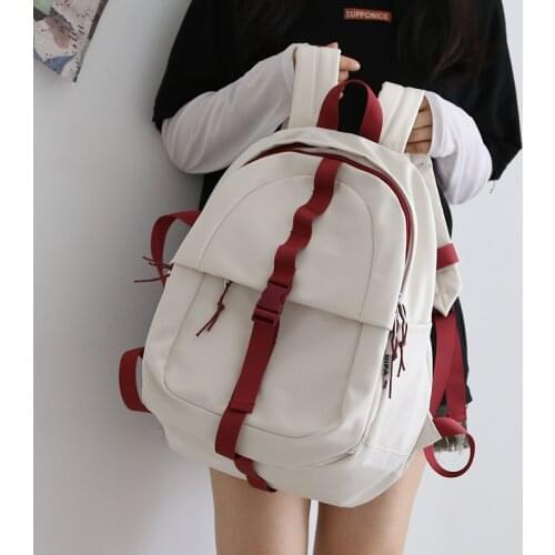 Fashion Panelled Backpack Women 2021 New Waterproof School Bags for Teenage Girsl Korean Nylon Travel Backpacks Ladies Ruckpacks
