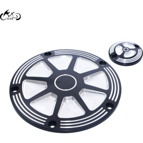 Motorcycle Black CNC Burst Derby&Timing Cover Timer For Harley Touring Electra Street Glide FLTRX Road King FLHR FLHX CVO FLHXSE