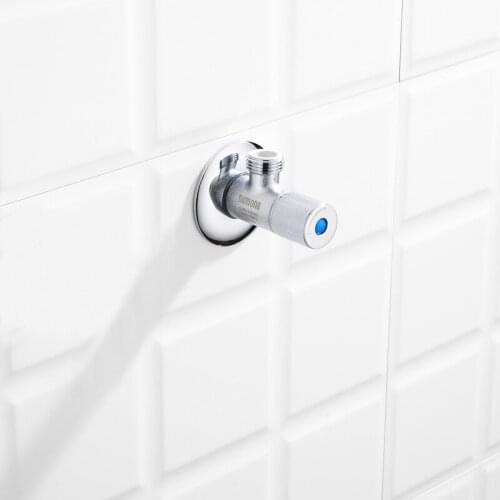 Copper Material Hand Polished G 1/2 Wall Mounted Angle Valve For Drinking Water Faucets