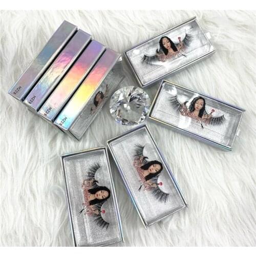 NEW 10/20/40box Wholesale color Square Pvc Drawer Case Empty box Mink False Eyelash Packaging Logo Glitter Paper magnetic Box