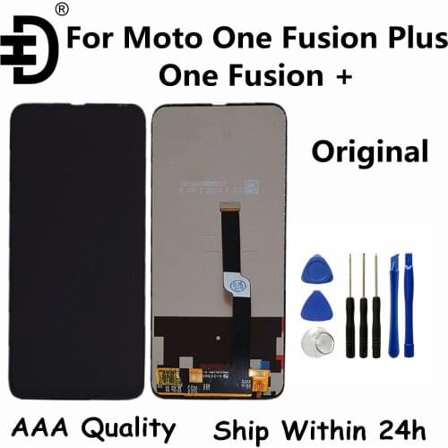 Original 6.5" For Motorola One Fusion Plus LCD Display Touch Screen Digitizer Assembly For Moto One Fusion Plus LCD Replacement
