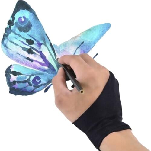 2-Finger Tablet Drawing Anti-Touch Gloves For iPad Pro 9.7 10.5 12.9 Inch Pencil