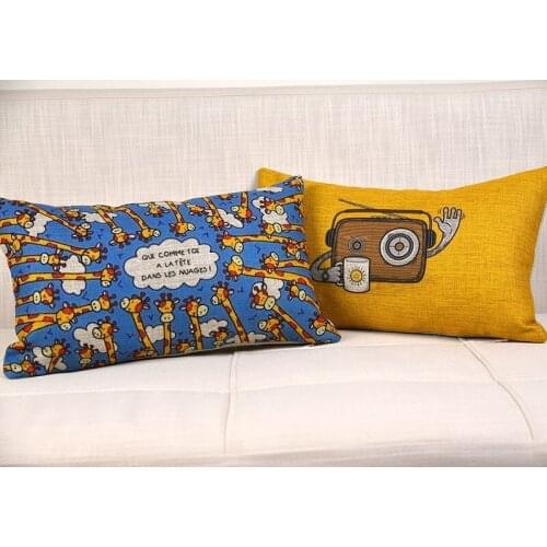 Giraffe pillow cover, Creative cartoon Radio Giraffe waist pillow case pillowcase/houseware No Core