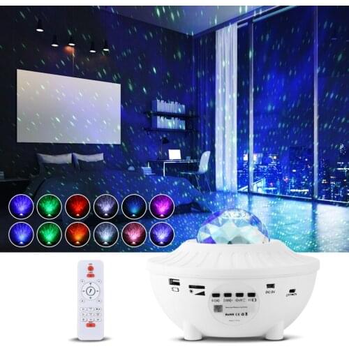 Projector Light RGB Starry Projector Lamp Bluetooth-compatible Remote Control Music Projecting Light 2x3W