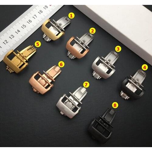 20mm Silver black RoseGold Gold stainless steel Butterfly strap Buckle fit For Richard Folding Clasp Mille strap tools