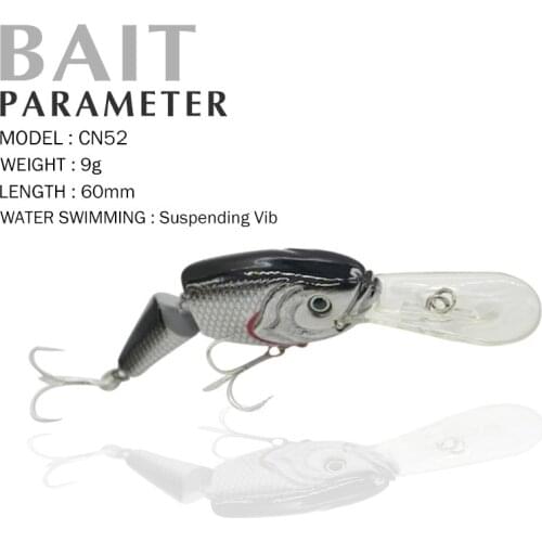 Fishing Lure 60mm/9g Suspending Vib MINNOW Assorted Different Colors Hard Bait high-carbon steel