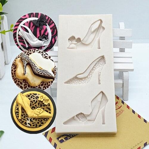 High Heels Silicone Chocolate Fondant Molds Cake Decorating Tools Cake Resin Molds For Baking Kitchen Baking Accessories M152