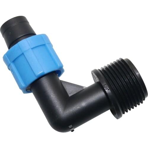 16mm Drip Tape Connectors repair connector Agricultural Water Saving Irrigation Hose Joint 90 Degree Elbow Pipe Connector 1 Pc
