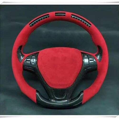 OEM Cuatomized Carbon Fiber Sports Steering Wheel Alcantara compatible for Hyundai Rohens Coupe 2012-2020