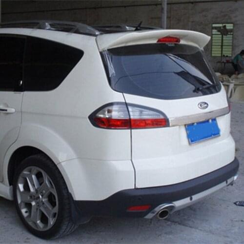 MONTFORD Car Styling ABS Plastic Unpainted Primer Rear Trunk Boot Wing Roof Lip Spoiler For Ford S-max Smax Spoiler 2006-2013