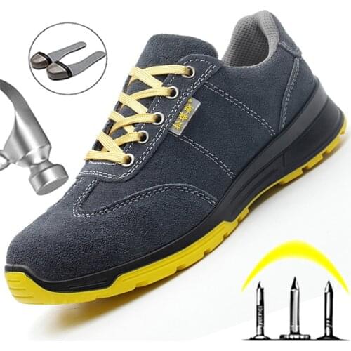 Construction work shoes men Puncture-Proof Safety Shoes Men Steel Toe Cap work boots botas de seguridad laboral para hombre
