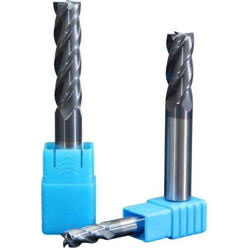 ZGT High Quality Fraise Cnc Cutter Endmill HRC50 4 Flute Milling Metal Alloy Carbide Tungsten Steel Milling Cutter End Mill 12mm