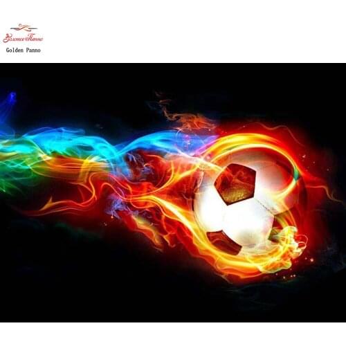 Golden panno DIY diamond painting football cross stitch set full set diamond diamond embroidery football decoration home gifts