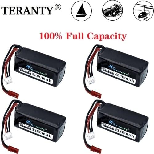 1-5Pcs 7.4V 2280mah LiPo Battery For Wltoys V353 A949 A959 A969 A979 k929 2s 7.4v Drone Battery For RC toys Car Helicopter Boats