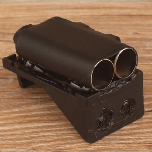 1pc Magic Prop Mini Black Double Flash Electronic Dual-Pipe Magic Prop For Showing Supplies 6.8 x 3.3 x 3.5cm