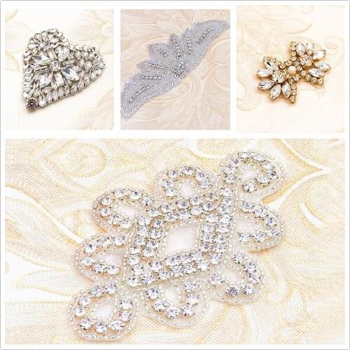 1PC Rhinestone patches sew on crystal rhinestone stones and crystals sewing rhinestones for wedding clothes evening dress
