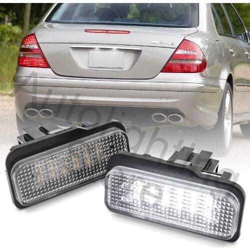 2PCS Canbus White LED License Number Plate Light For Mercedes Benz E-Class W211 S211 CLS-Class W219 C-Class S203 SLK-Class R171