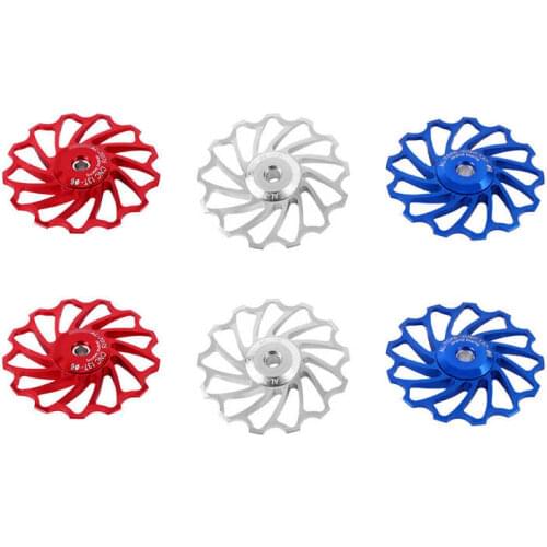 2pcs Ceramic Pulley Aluminium Alloy Rear Derailleur Guide Roller Part Accessory for MTB Mountain Bike bicycle derailleur pulley