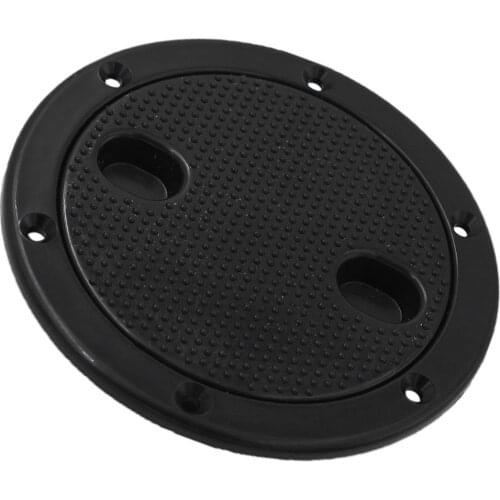 2x 4Inch Marine Screw Out Twist Out Deck Plate Inspection Hatch Access Black