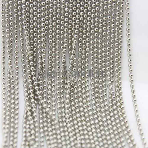60 yards Ball Chain 1.5mm 2.4mm mix sizes silver tone lead and nickle free unlocked or you pick color