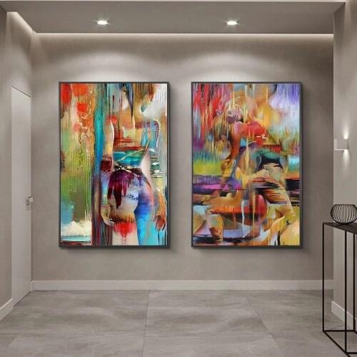 Abstract Sexy Nude Woman Canvas Art Posters And Prints Graffiti Art Canvas Paintings Wall Art Decor Pictures For Living Room