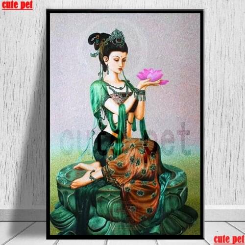 DIY Diamond Painting Dunhuang Flying Religion puzzle Full Square Round Painting Cross Stitch Rhinestones Mosaic Home Decoration